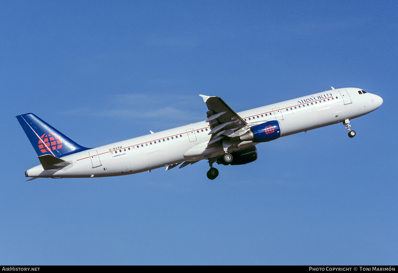 Aircraft Photo of G-BXAW | Airbus A321-211 | AirWorld | AirHistory.net #400980