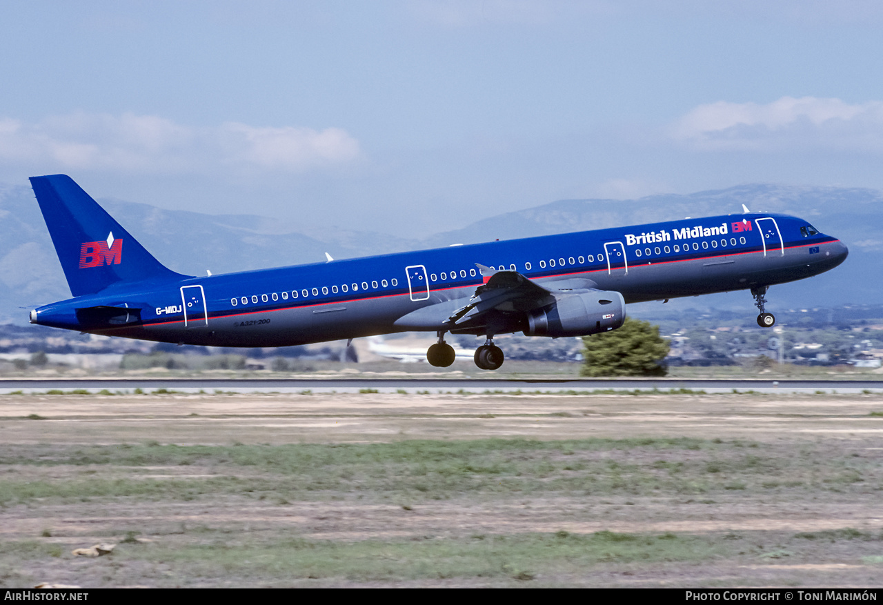 Aircraft Photo of G-MIDJ | Airbus A321-231 | British Midland Airways - BMA | AirHistory.net #400982