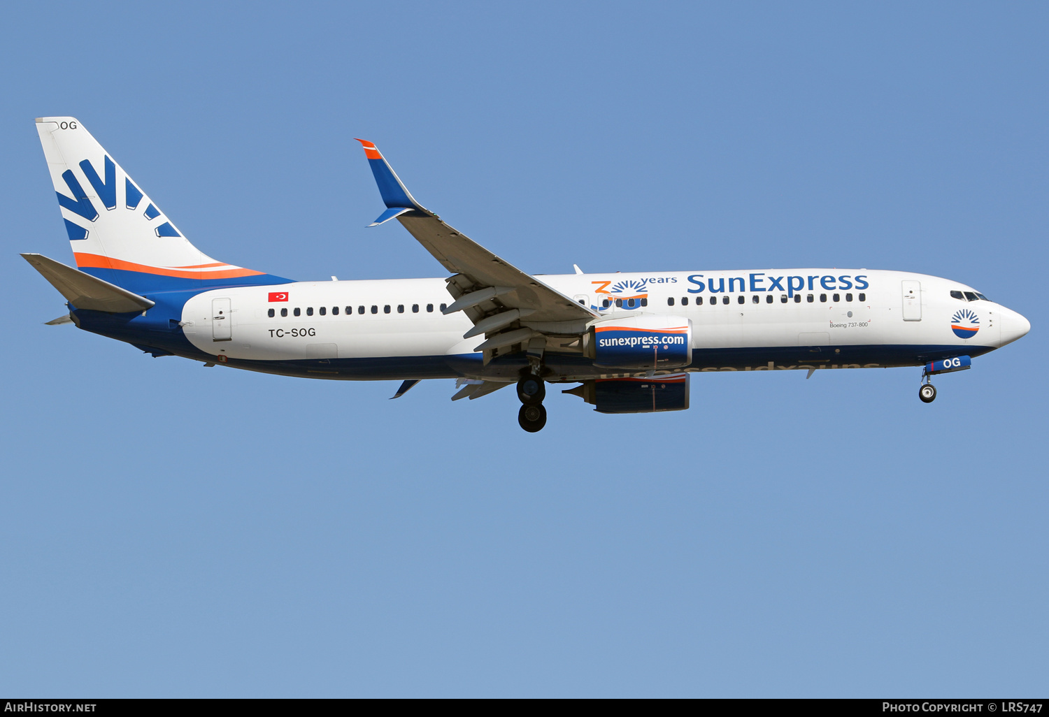 Aircraft Photo of TC-SOG | Boeing 737-800 | SunExpress | AirHistory.net #401057