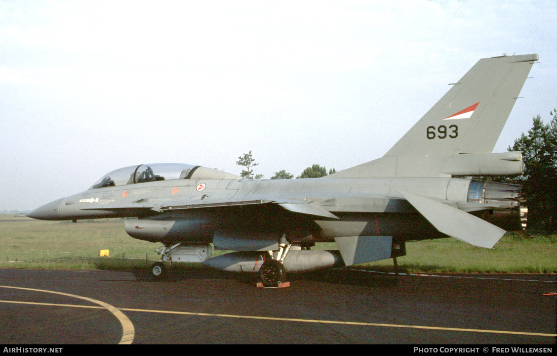 Aircraft Photo of 693 | General Dynamics F-16B Fighting Falcon | Norway - Air Force | AirHistory.net #401137