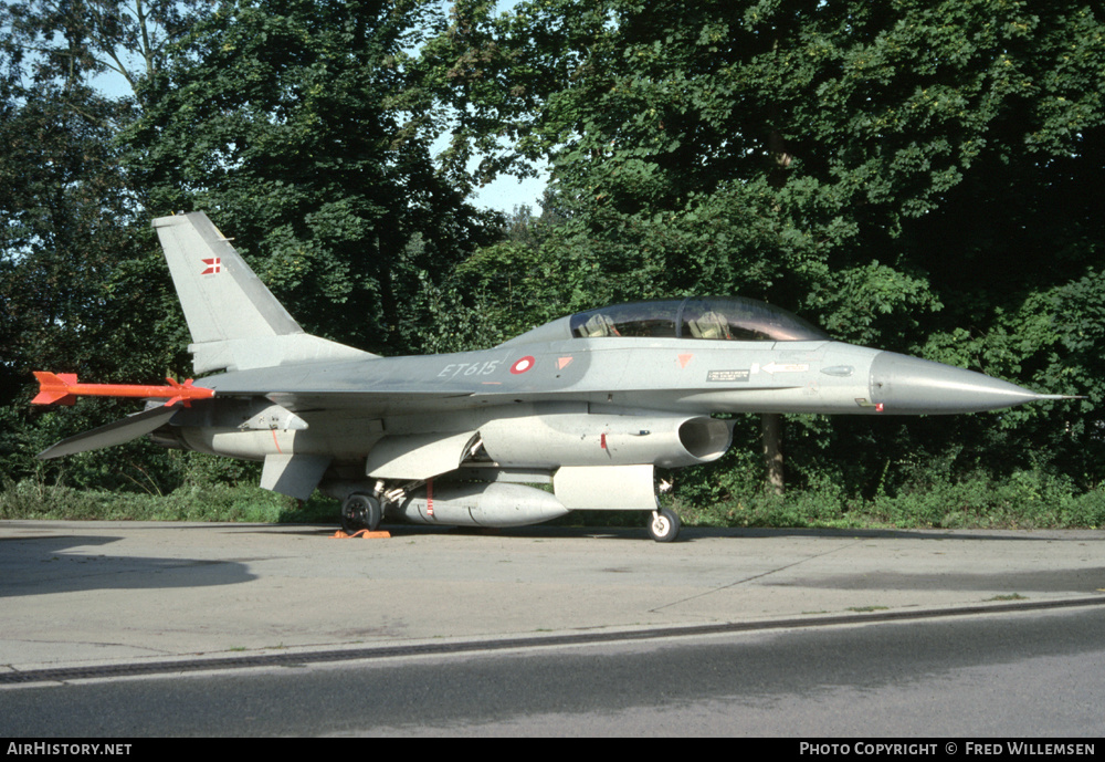 Aircraft Photo of ET-615 | General Dynamics F-16B Fighting Falcon | Denmark - Air Force | AirHistory.net #401138