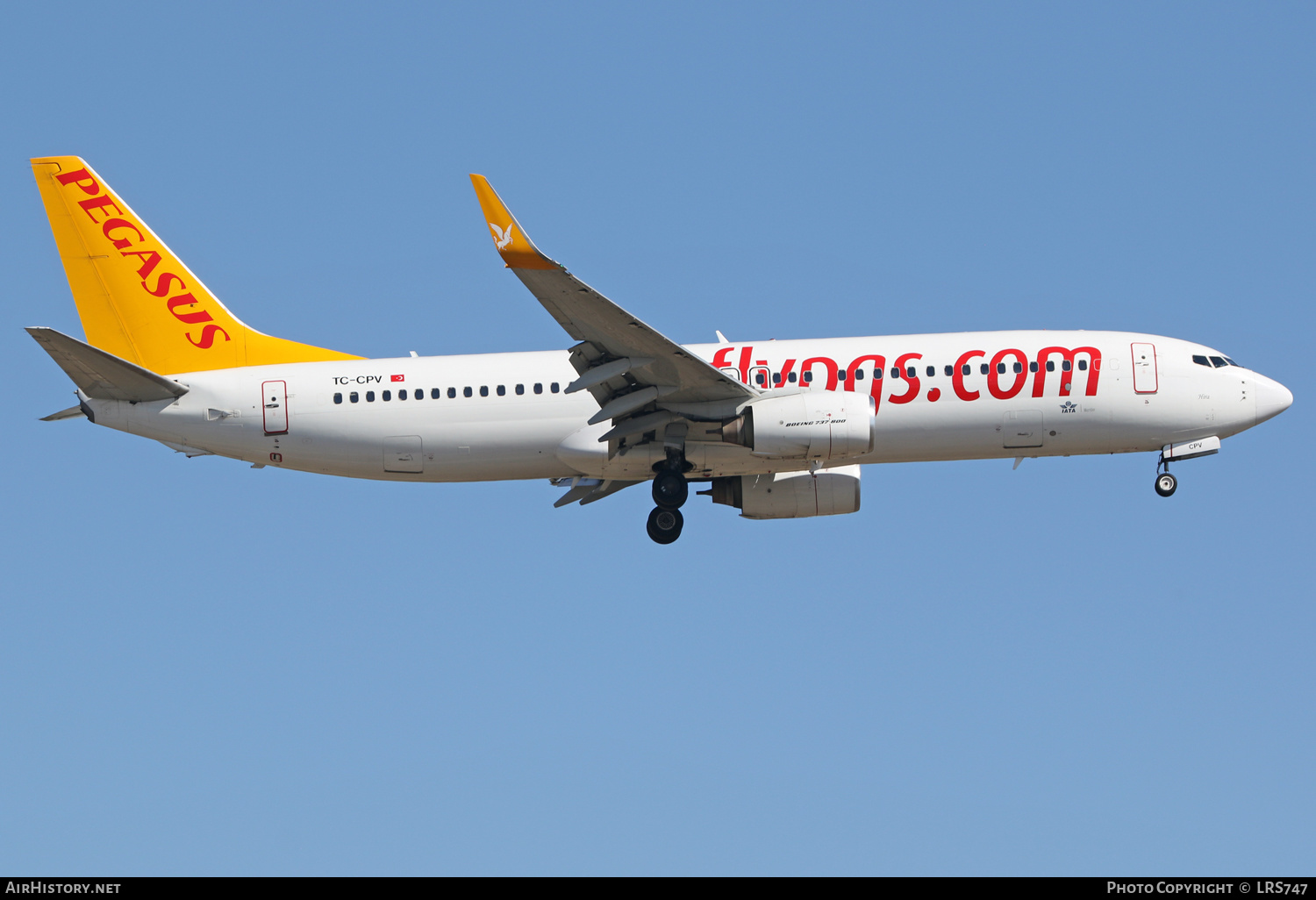 Aircraft Photo of TC-CPV | Boeing 737-86J | Pegasus Airlines | AirHistory.net #401157