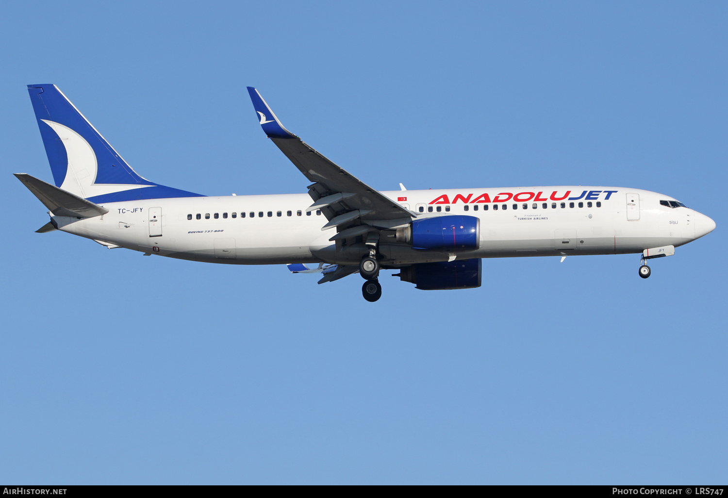 Aircraft Photo of TC-JFY | Boeing 737-8F2 | AnadoluJet | AirHistory.net #401210