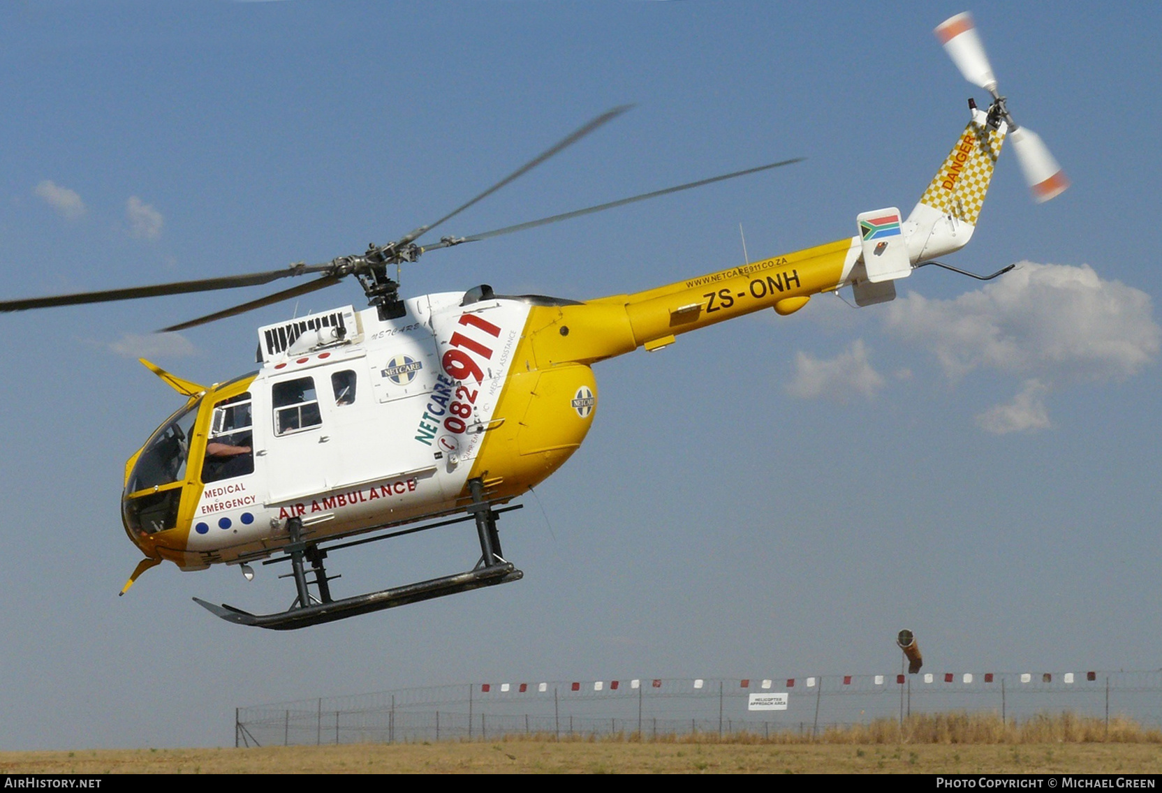 Aircraft Photo of ZS-ONH | MBB BO-105LS-A3 | Netcare 911 | AirHistory.net #401365