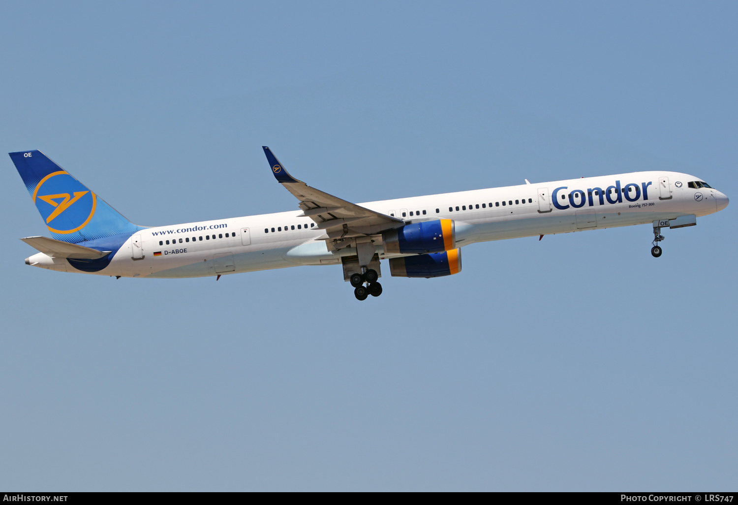 Aircraft Photo of D-ABOE | Boeing 757-330 | Condor Flugdienst | AirHistory.net #401369