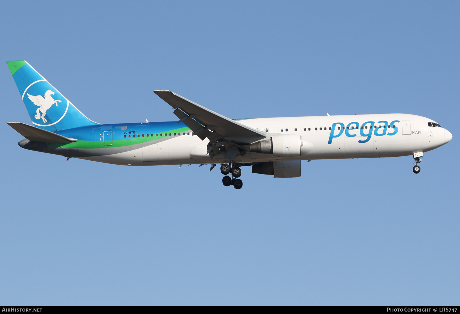 Aircraft Photo of VQ-BTQ | Boeing 767-3Q8/ER | Pegas Fly | AirHistory.net #401388