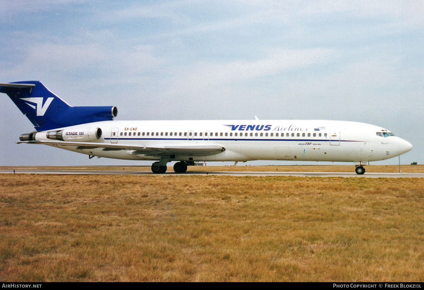 Aircraft Photo of SX-CAO | Boeing 727-264/Adv | Venus Airlines | AirHistory.net #401453