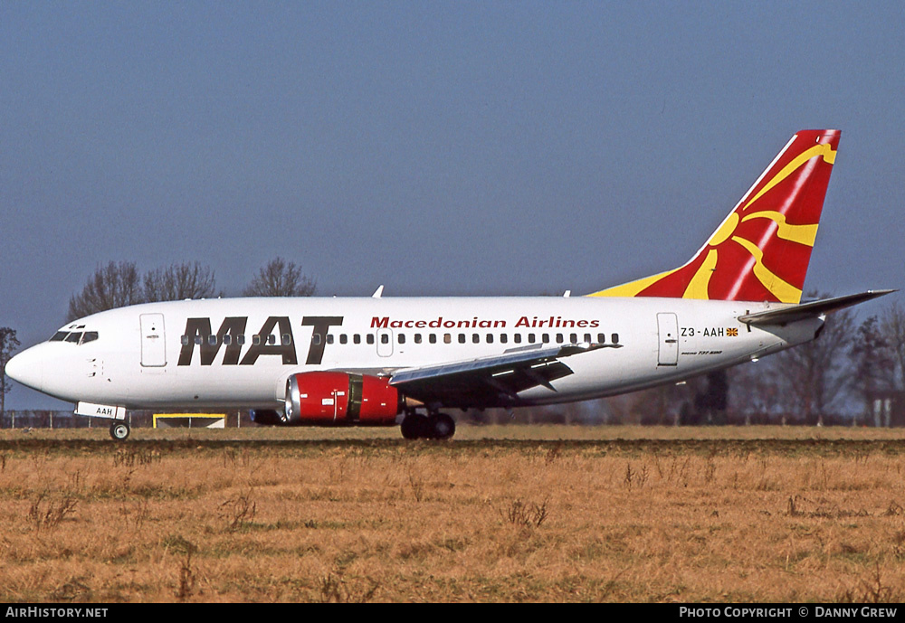 Aircraft Photo of Z3-AAH | Boeing 737-529 | MAT - Macedonian Airlines | AirHistory.net #401519