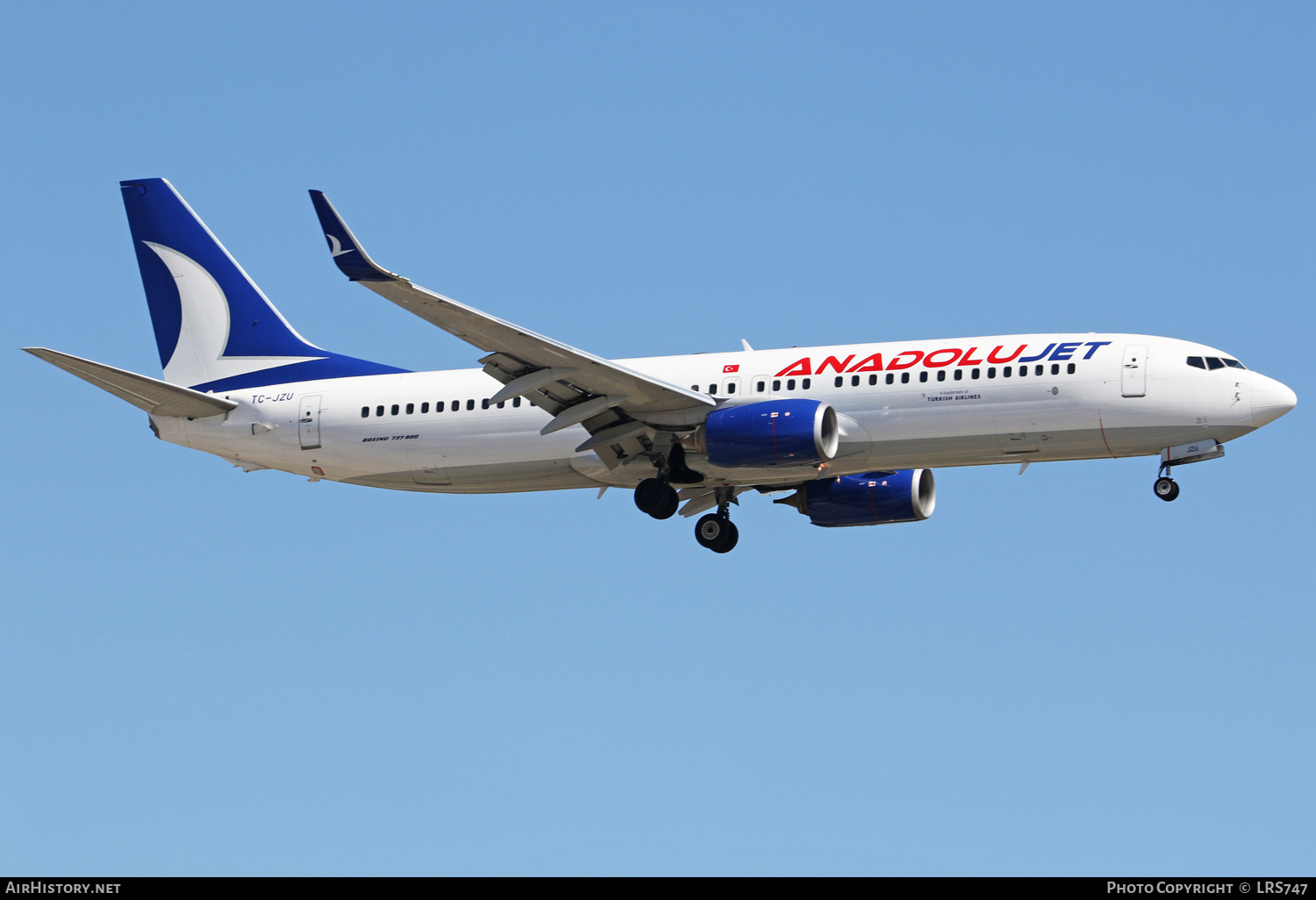 Aircraft Photo of TC-JZU | Boeing 737-8AS | AnadoluJet | AirHistory.net #401609