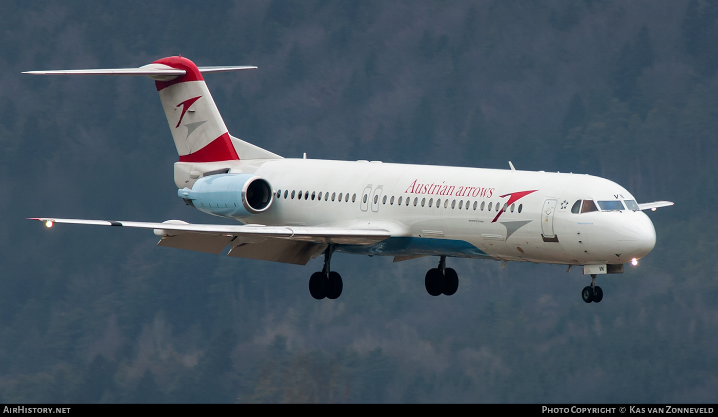 Aircraft Photo of OE-LVN | Fokker 100 (F28-0100) | Austrian Arrows | AirHistory.net #401713