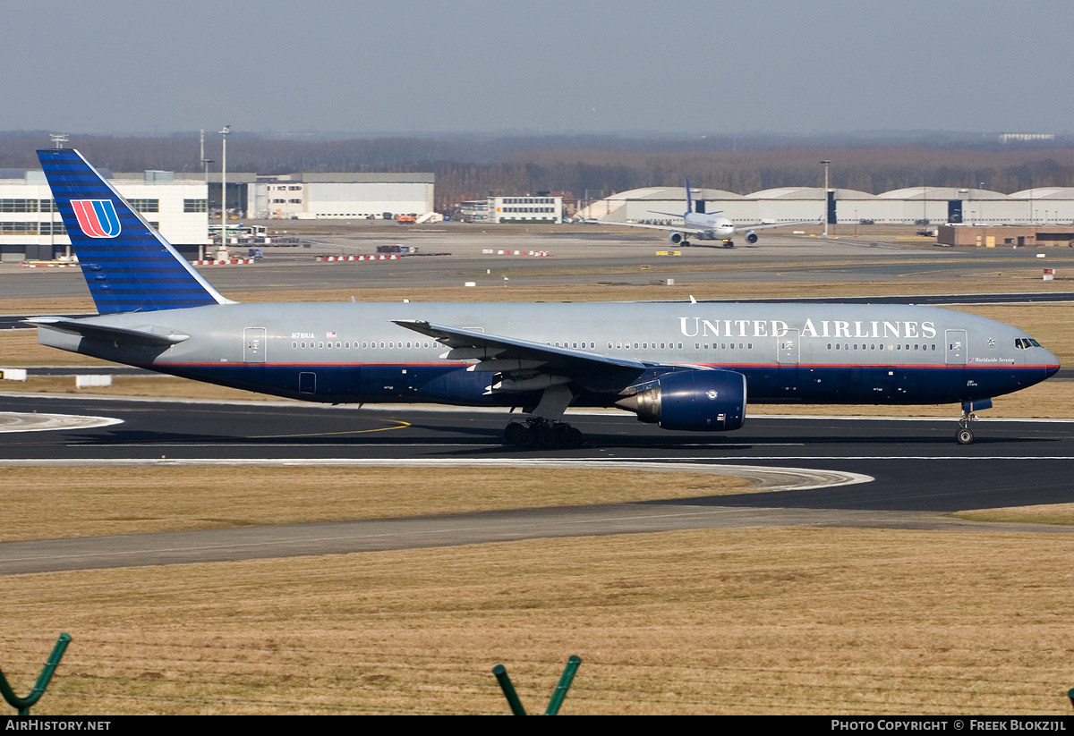 Aircraft Photo of N781UA | Boeing 777-222 | United Airlines | AirHistory.net #401794