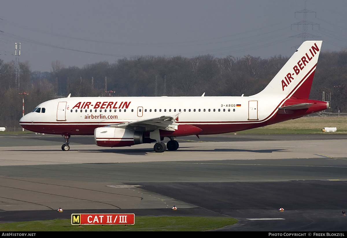 Aircraft Photo of D-ABGD | Airbus A319-132 | Air Berlin | AirHistory.net #401824