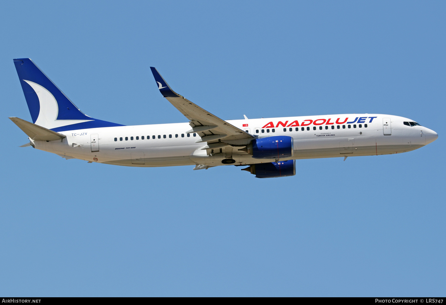 Aircraft Photo of TC-JZV | Boeing 737-8AS | AnadoluJet | AirHistory.net #401904