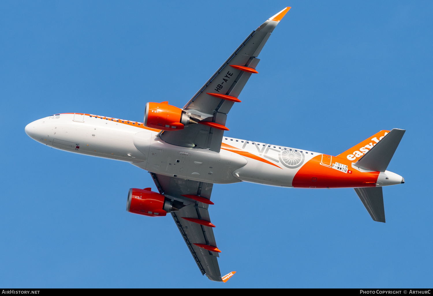 Aircraft Photo of F-WWTQ / HB-AYE | Airbus A320-251N | EasyJet | AirHistory.net #401936