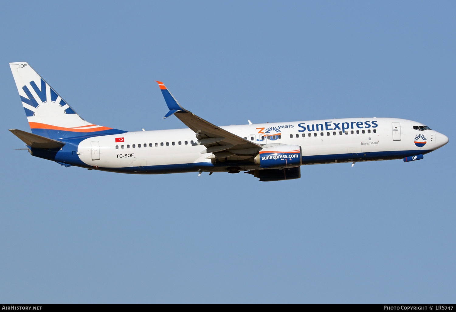 Aircraft Photo of TC-SOF | Boeing 737-800 | SunExpress | AirHistory.net #401982