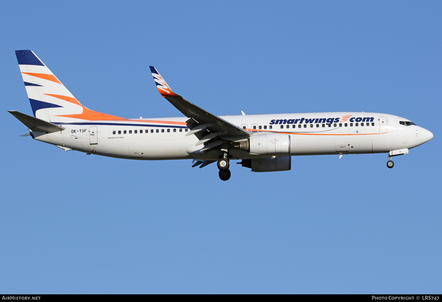 Aircraft Photo of OK-TSF | Boeing 737-8GJ | Smartwings | AirHistory.net #402073