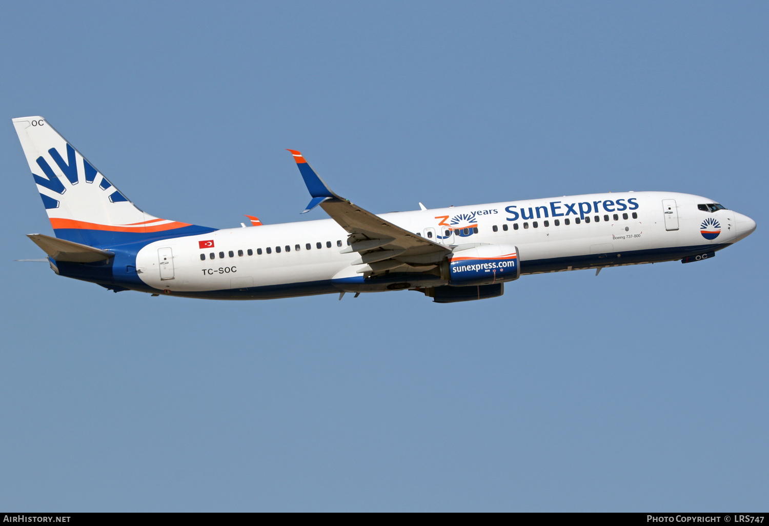 Aircraft Photo of TC-SOC | Boeing 737-800 | SunExpress | AirHistory.net #402074