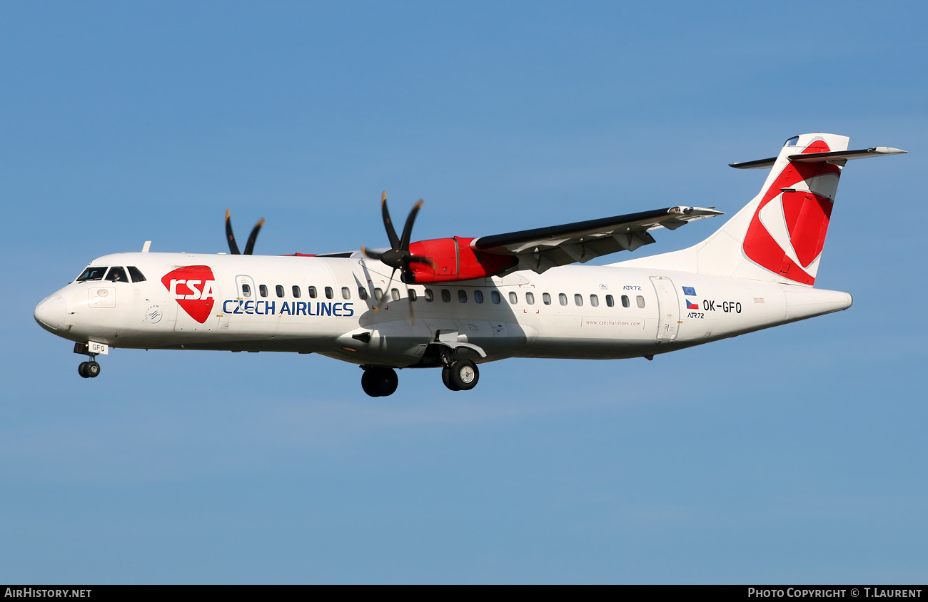 Aircraft Photo of OK-GFQ | ATR ATR-72-500 (ATR-72-212A) | ČSA - Czech Airlines | AirHistory.net #402089