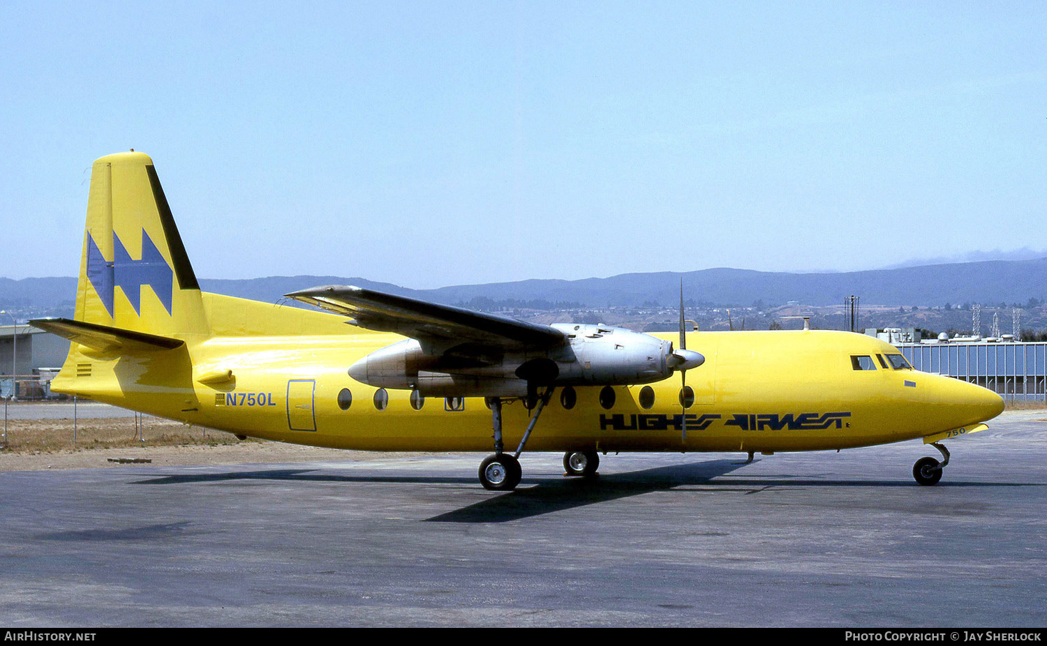 Aircraft Photo of N750L | Fairchild F-27A | Hughes Airwest | AirHistory.net #402158