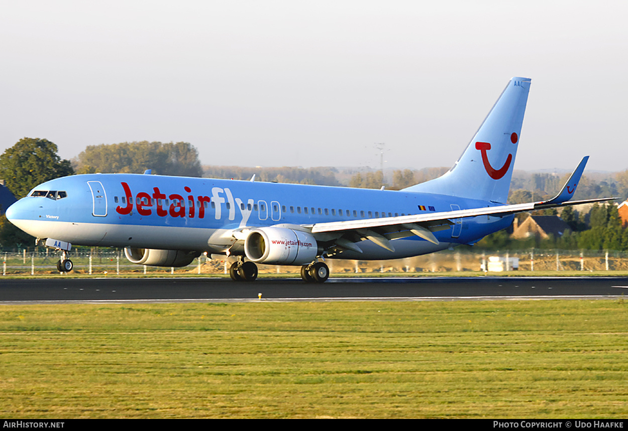 Aircraft Photo of OO-JAA | Boeing 737-8BK | Jetairfly | AirHistory.net #402175