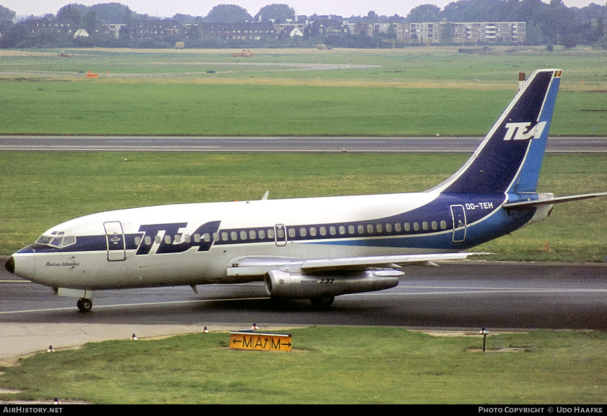 Aircraft Photo of OO-TEH | Boeing 737-2M8/Adv | TEA - Trans European Airways | AirHistory.net #402182