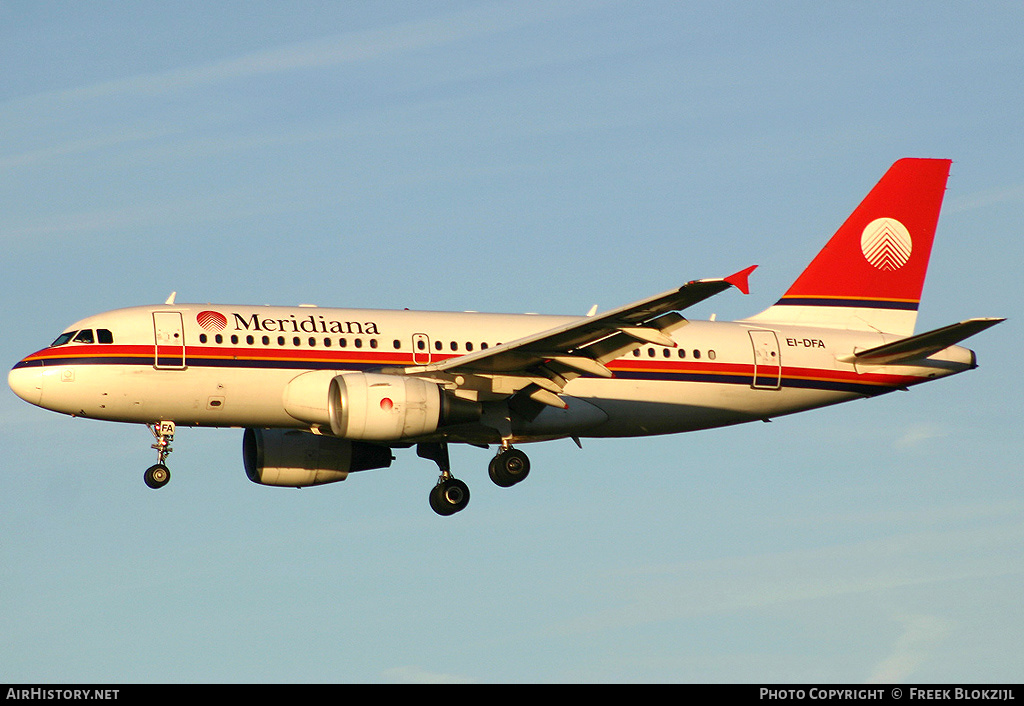 Aircraft Photo of EI-DFA | Airbus A319-112 | Meridiana | AirHistory.net #402262