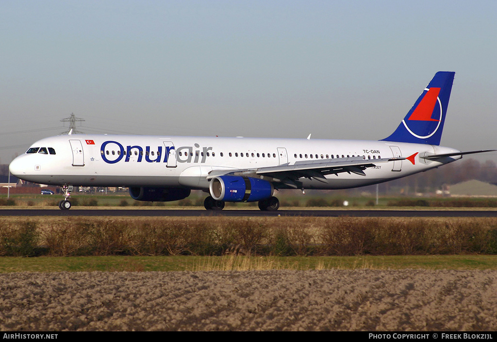 Aircraft Photo of TC-OAN | Airbus A321-231 | Onur Air | AirHistory.net #402281