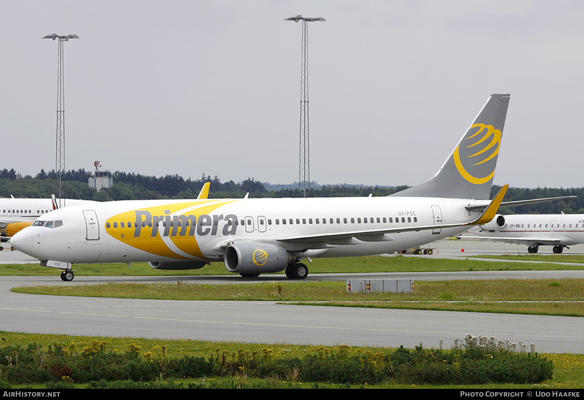 Aircraft Photo of OY-PSC | Boeing 737-8Q8 | Primera Air | AirHistory.net #402421