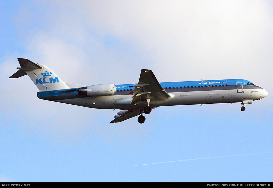Aircraft Photo of PH-OFH | Fokker 100 (F28-0100) | KLM Cityhopper | AirHistory.net #402527