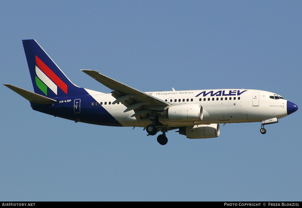 Aircraft Photo of HA-LOP | Boeing 737-7Q8 | Malév - Hungarian Airlines | AirHistory.net #402557