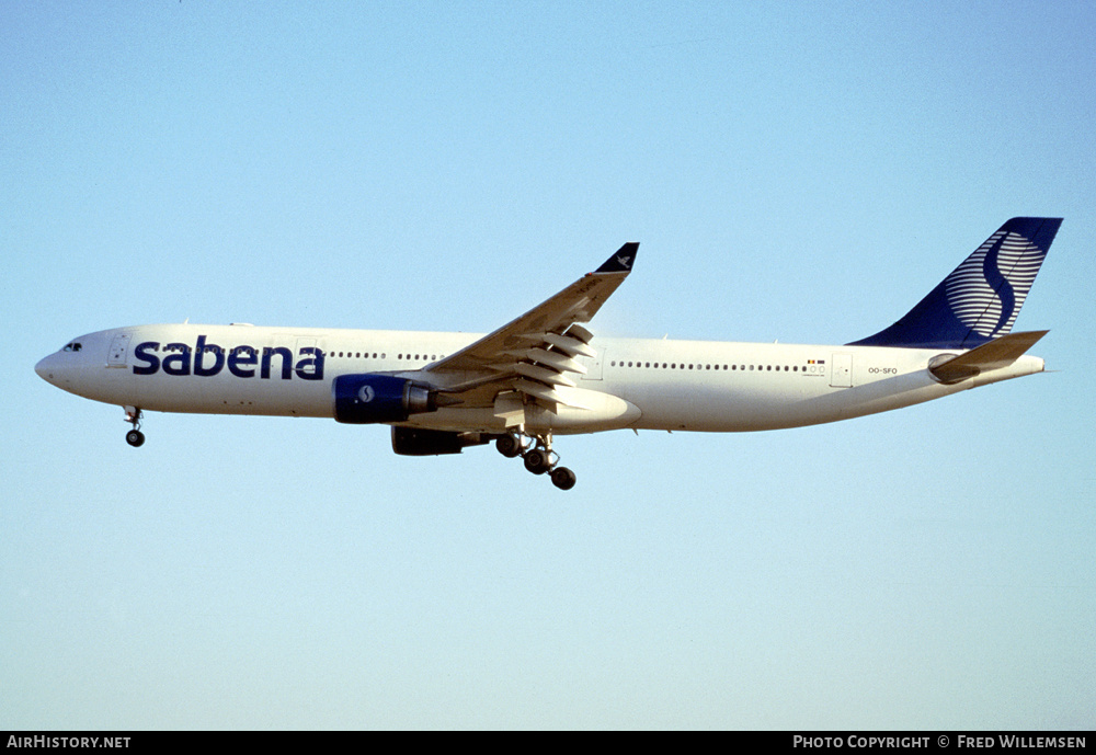 Aircraft Photo of OO-SFO | Airbus A330-301 | Sabena | AirHistory.net #402570