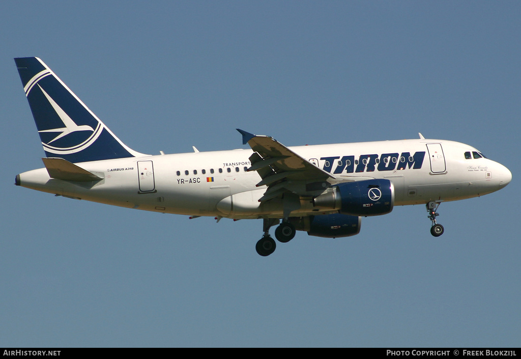 Aircraft Photo of YR-ASC | Airbus A318-111 | TAROM - Transporturile Aeriene Române | AirHistory.net #402574