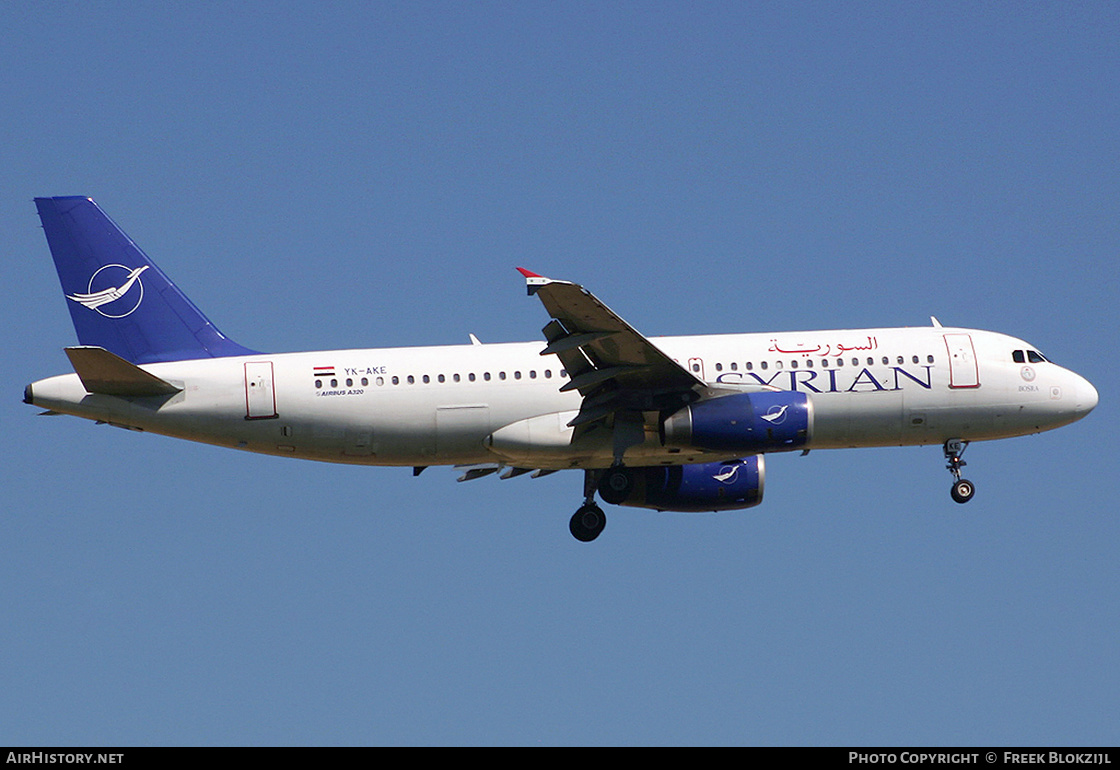 Aircraft Photo of YK-AKE | Airbus A320-232 | Syrian Air | AirHistory.net #402615