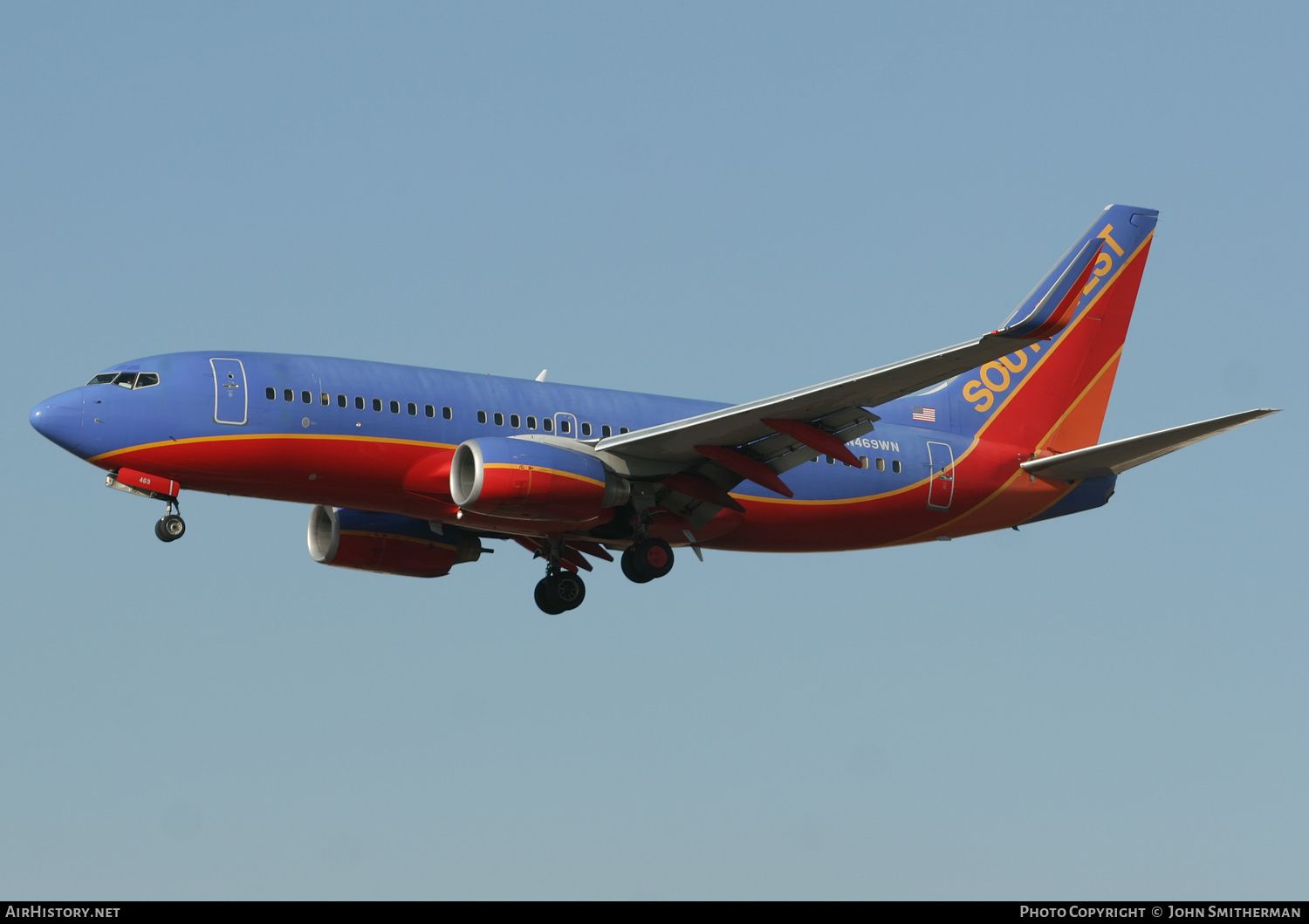 Aircraft Photo of N469WN | Boeing 737-7H4 | Southwest Airlines | AirHistory.net #402687