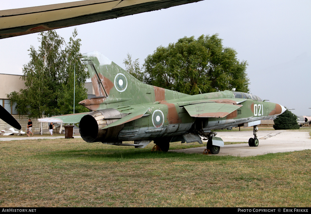 Aircraft Photo of 021 | Mikoyan-Gurevich MiG-23UB | Bulgaria - Air Force | AirHistory.net #402705