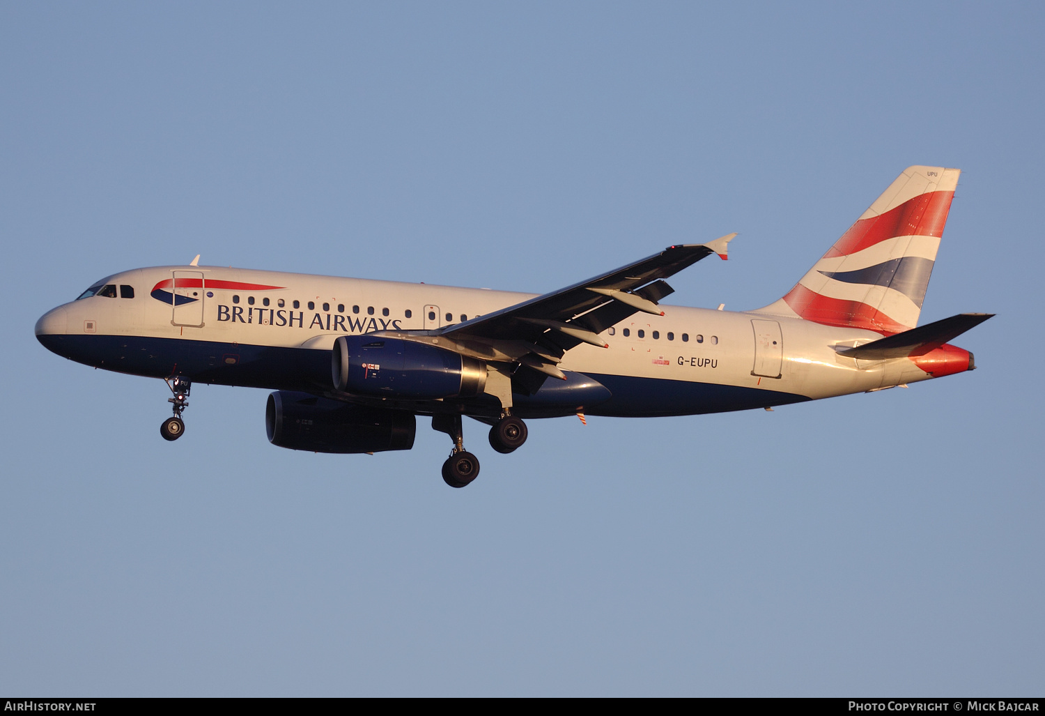 Aircraft Photo of G-EUPU | Airbus A319-131 | British Airways | AirHistory.net #402773