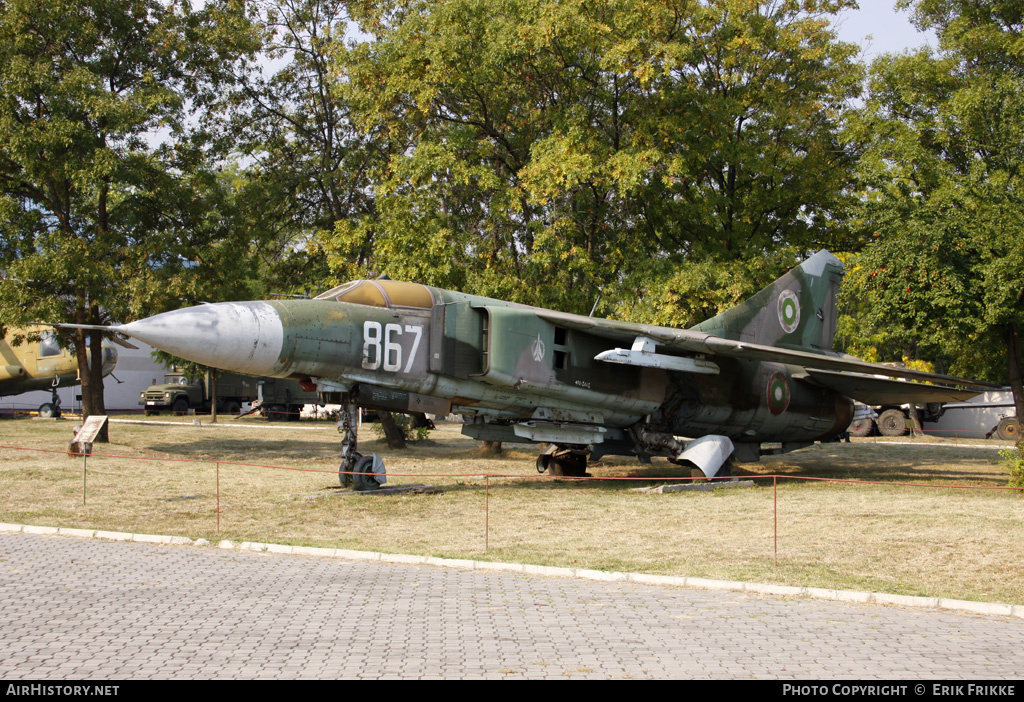 Aircraft Photo of 867 | Mikoyan-Gurevich MiG-23MLA | Bulgaria - Air Force | AirHistory.net #402878
