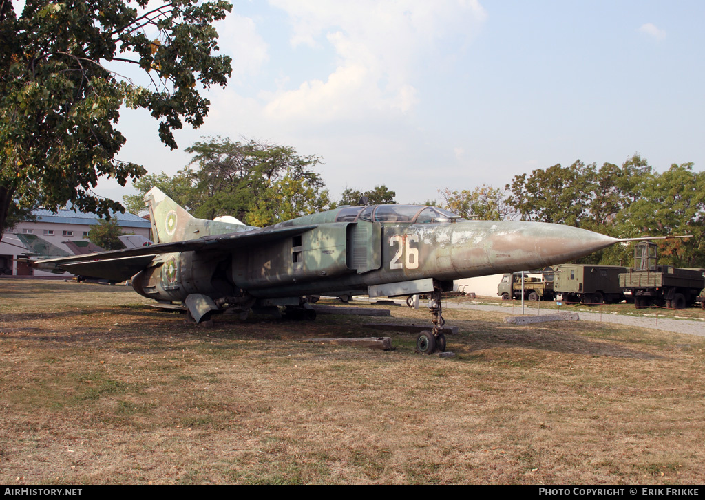 Aircraft Photo of 26 | Mikoyan-Gurevich MiG-23UB | Bulgaria - Air Force | AirHistory.net #402964