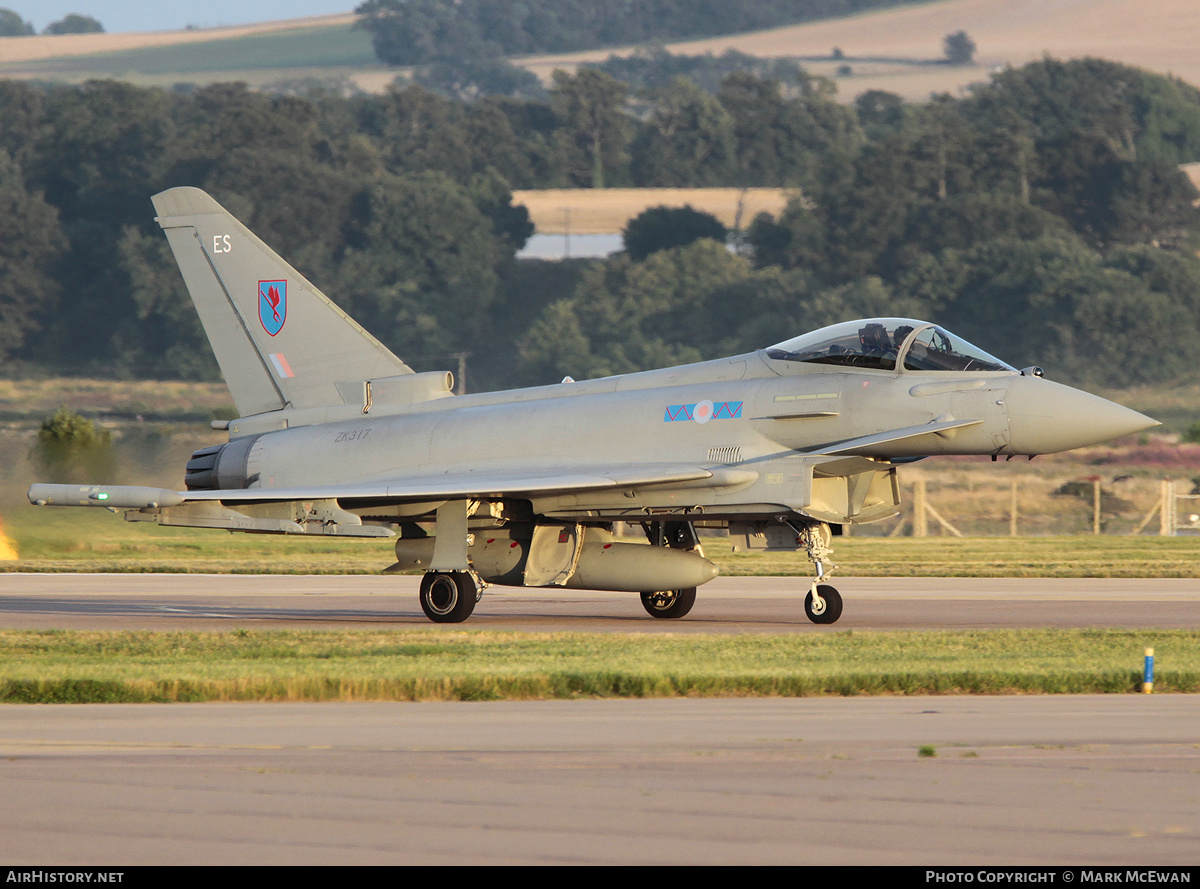 Aircraft Photo of ZK317 | Eurofighter EF-2000 Typhoon FGR4 | UK - Air Force | AirHistory.net #403020