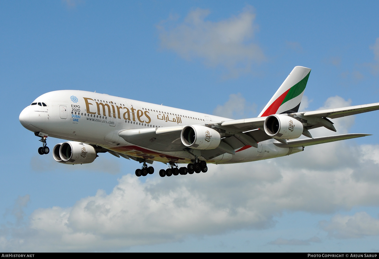 Aircraft Photo of A6-EDI | Airbus A380-861 | Emirates | AirHistory.net #403210