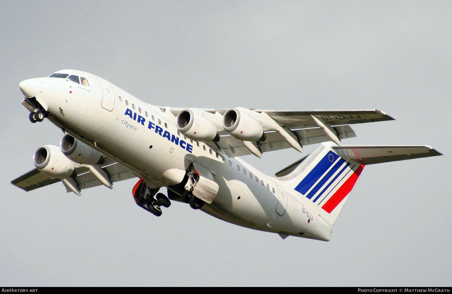 Aircraft Photo of EI-DJJ | British Aerospace BAe-146-200A | Air France | AirHistory.net #403377