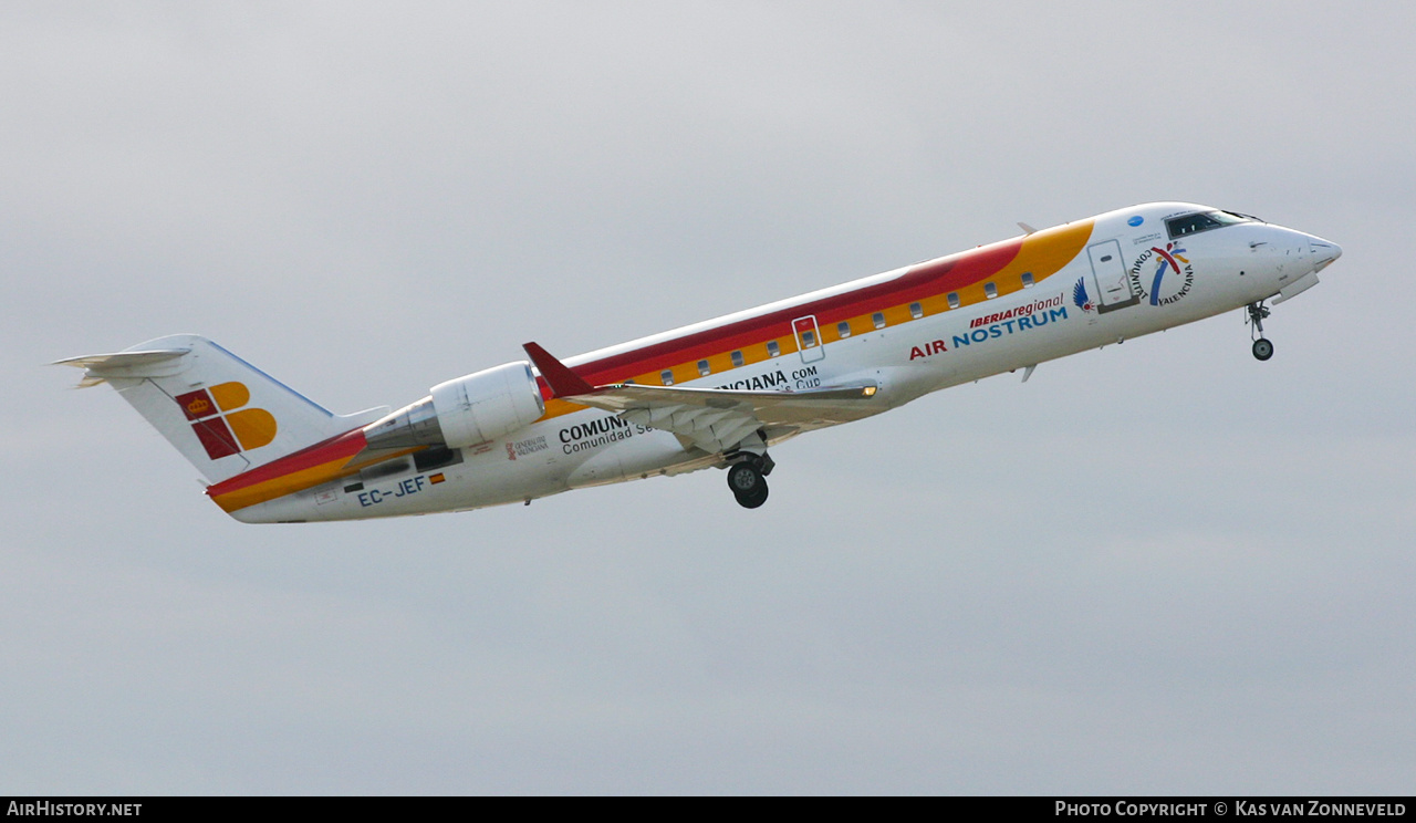 Aircraft Photo of EC-JEF | Bombardier CRJ-200ER (CL-600-2B19) | Iberia Regional | AirHistory.net #403475