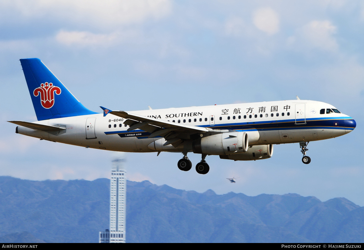 Aircraft Photo of B-6040 | Airbus A319-132 | China Southern Airlines | AirHistory.net #403497