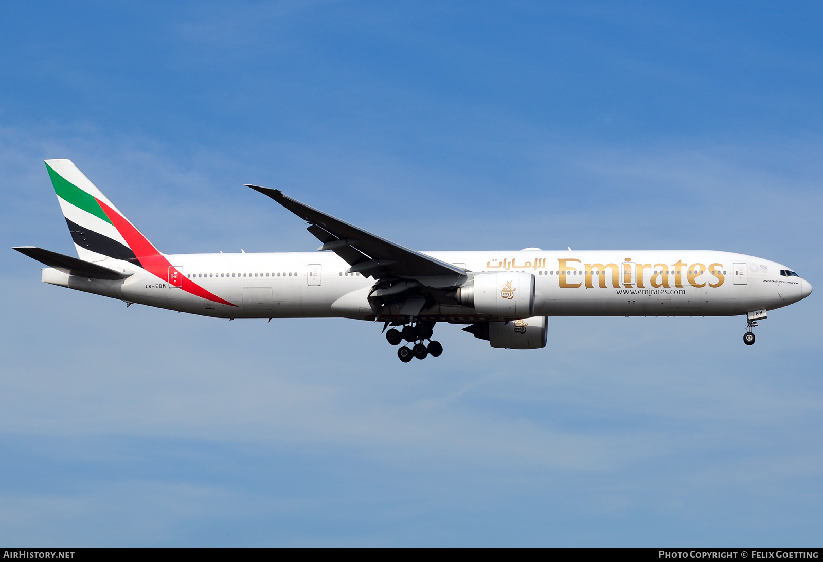 Aircraft Photo of A6-EBM | Boeing 777-31H/ER | Emirates | AirHistory.net #403596