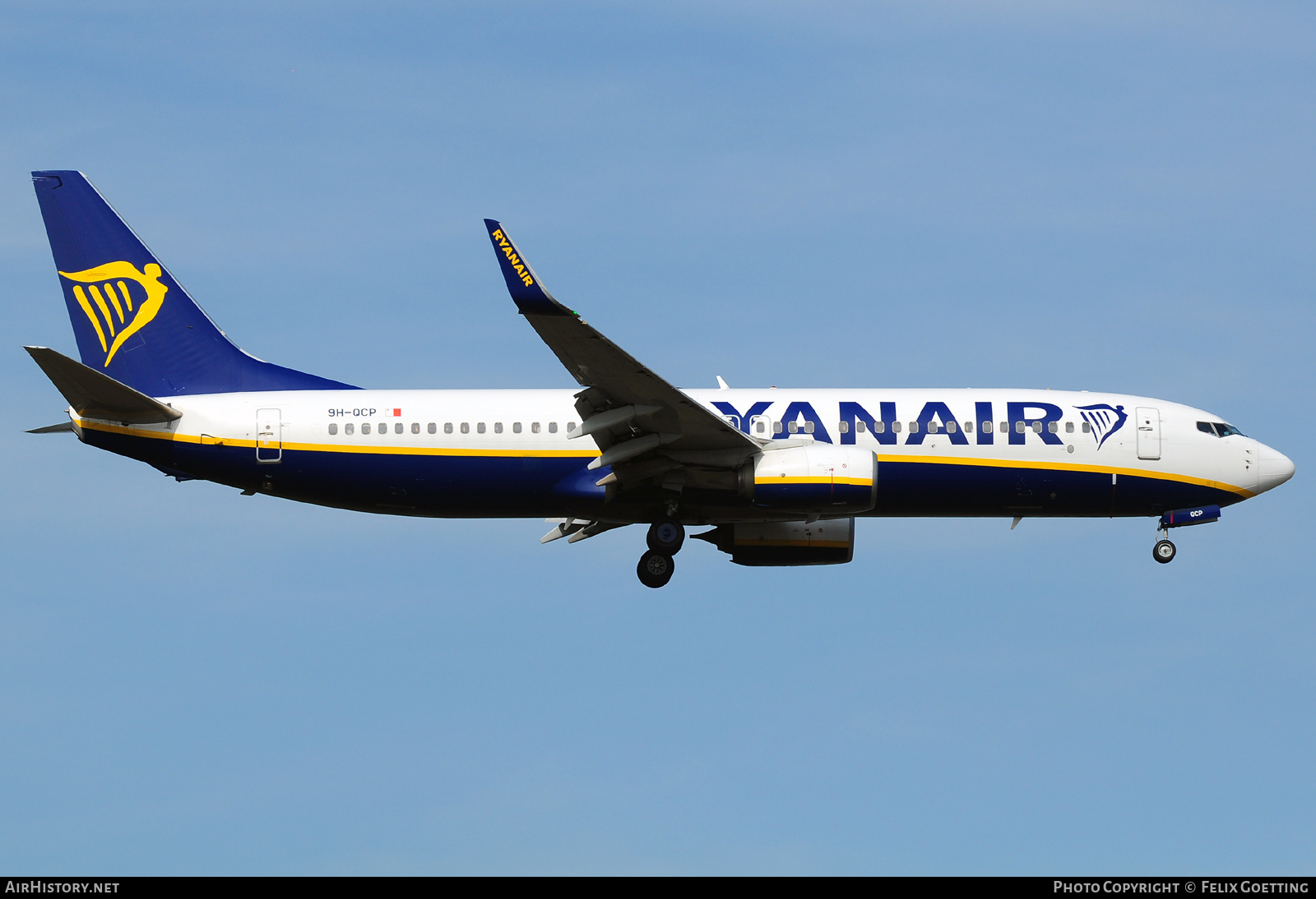 Aircraft Photo of 9H-QCP | Boeing 737-8AS | Ryanair | AirHistory.net #403599