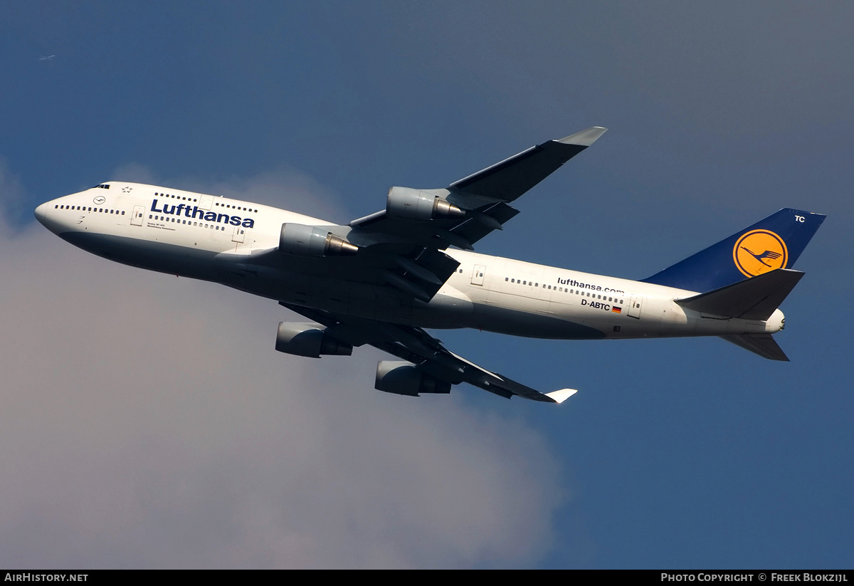 Aircraft Photo of D-ABTC | Boeing 747-430M | Lufthansa | AirHistory.net #403773
