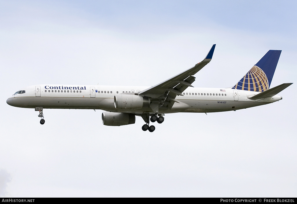 Aircraft Photo of N14107 | Boeing 757-224 | Continental Airlines | AirHistory.net #403935