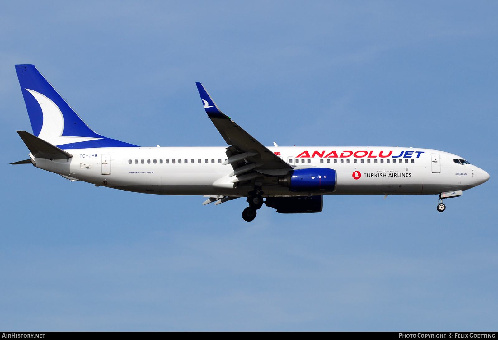 Aircraft Photo of TC-JHB | Boeing 737-8F2 | AnadoluJet | AirHistory.net #403963