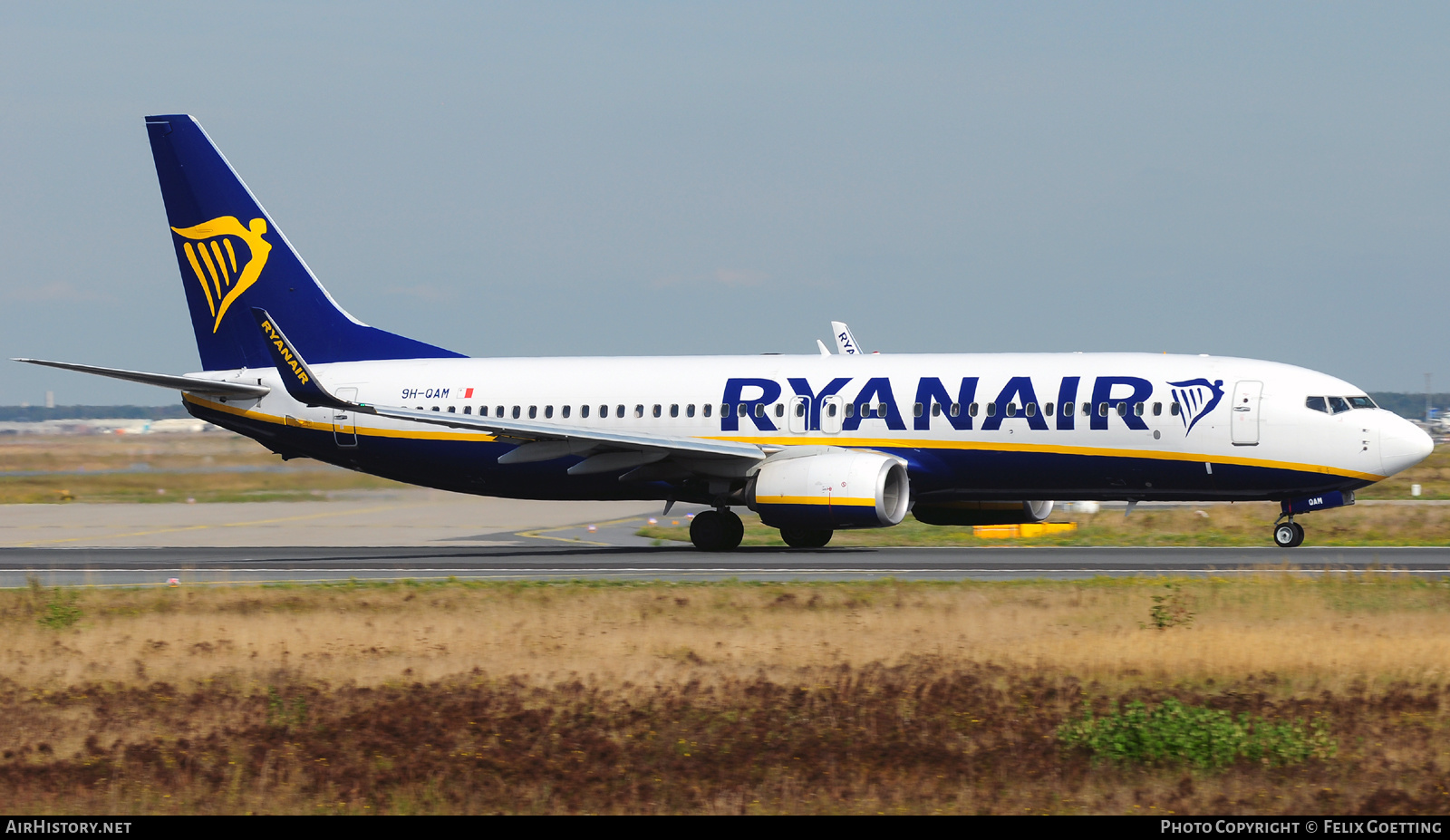 Aircraft Photo of 9H-QAM | Boeing 737-800 | Ryanair | AirHistory.net #403987