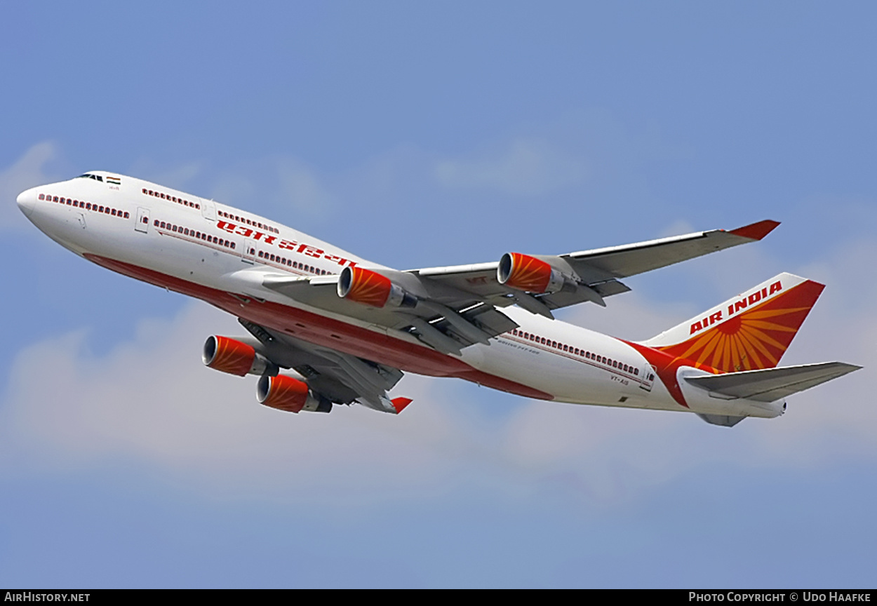 Aircraft Photo of VT-AIS | Boeing 747-4H6 | Air India | AirHistory.net #404049
